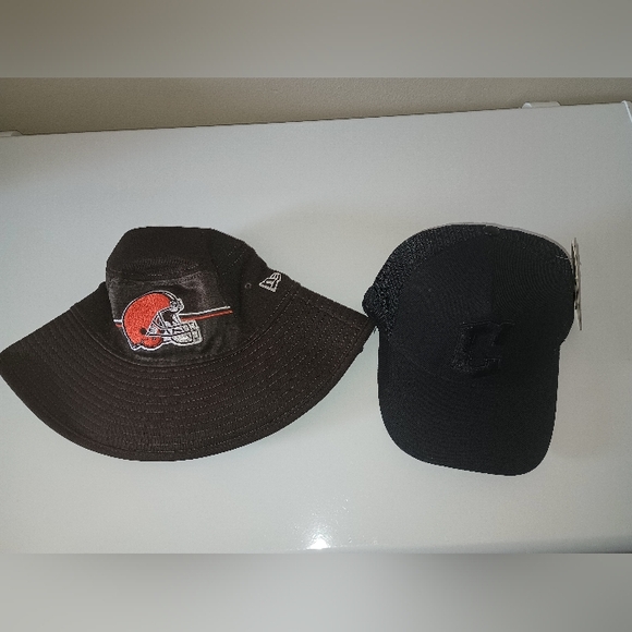 Cleveland Browns bucket hat and Guardians Black snapback baseball cap, new. - Picture 2 of 15